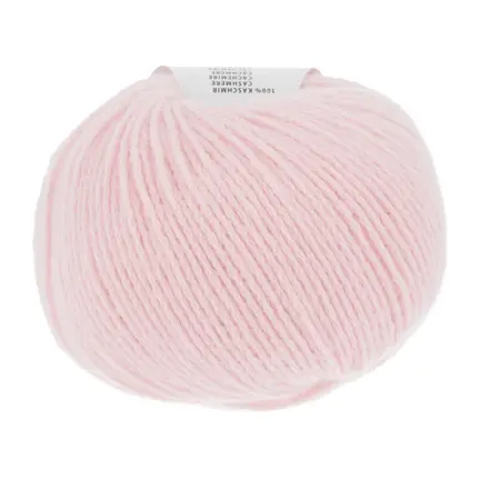 bagsiden af cashmere premium garnnøgle fra Lang Yarns i farven Lys Rosa 119