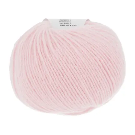 bagsiden af cashmere premium garnnøgle fra Lang Yarns i farven Lys Rosa 119