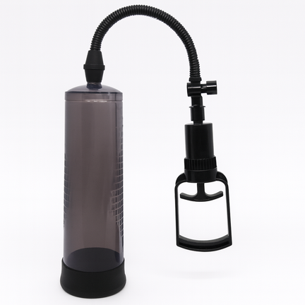 Power Escorts Power Pump Basic Black – klassisk penispumpe med gennemsigtig cylinder og sort pumpe