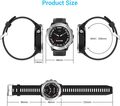 LUNAR X3 Smartwatch i sølv med touchskærm, pulsmåler og aktivitetstracker.