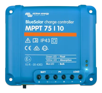 victron bluesolar mppt 75-10 solcelle regulator 12v 24v shop12volt