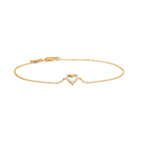 Tender Heart armbånd i 14 karat guld