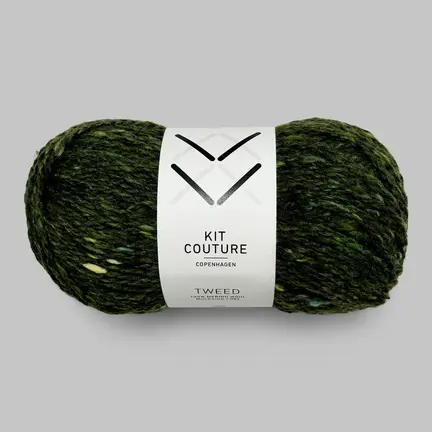 Nøgle af Kit Couture Tweed garn i farven mosgrøn 525