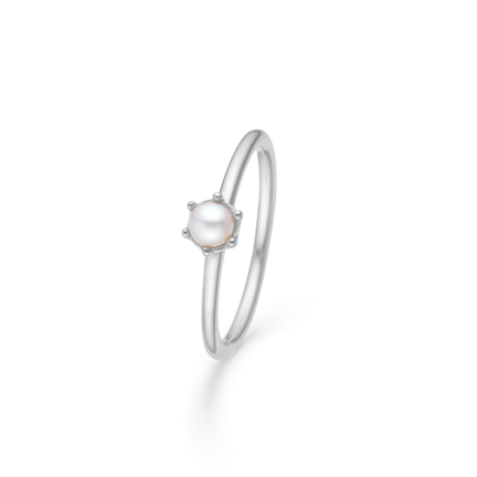 POETRY SOLITAIRE PEARL silver ring | Danish design by Mads Z