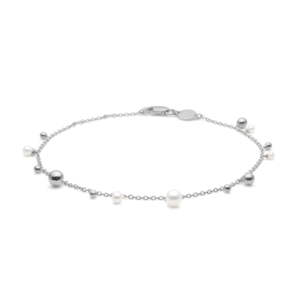 BUBBLES N' PEARLS silver bracelet with pearls | Danish design by Mads Z