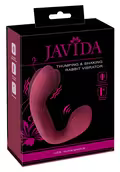 Javida Thumping & Shaking Rabbit Vibrator – luksus dobbel vibrator i silikone med 3 motorer og turboknap