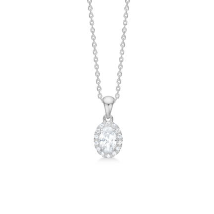 STELLAR halskæde i sølv med zirkonia.