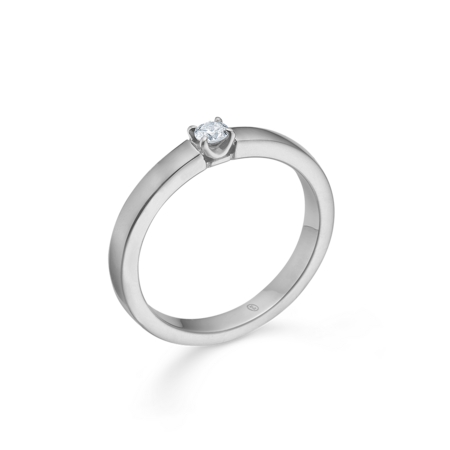 CROWN ALLIANCE diamantring i 14 karat hvidguld | Mads Z