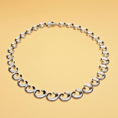 OCEAN silver necklace.