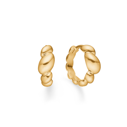 RUGBY earrings in 14 karat gold | Danish design by Mads Z