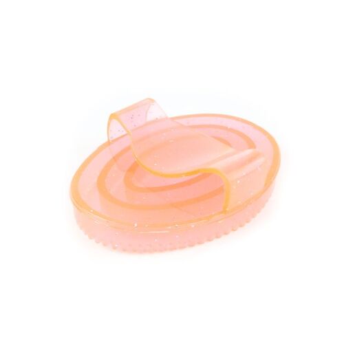 Billede af Plastik gnubber med glimmer - lyserød