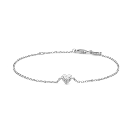 Amour Heart armbånd i sølv - studio.z