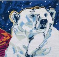 vaegstykke fra fru zippe med broderet polar bear og nattehimmel