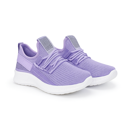 Letvægts sneaker til kvinder i lilla strik