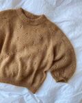 Fortune Sweater fra PetiteKnit i Silk Mohair fra Isager Yarn med kløvermønster – håndstrikket mohair sweater oppefra og ned