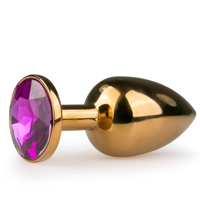 Mini Diamant Buttplug Rødguld/Lilla