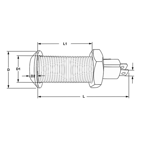 Indikatorlampe 12V 24V til elektrisk panel