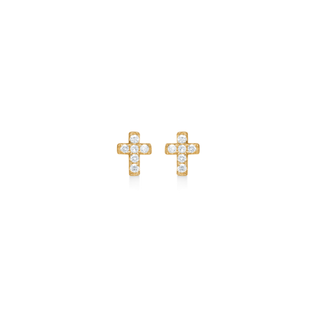 Diamond Faith earrings in 14-carat gold