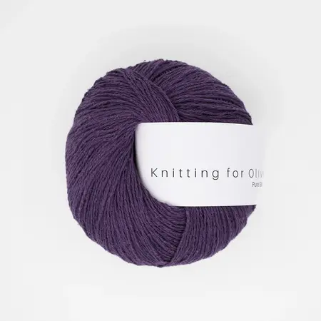 Garnnøgle pure silk fra Knitting for Olive i farven blomme