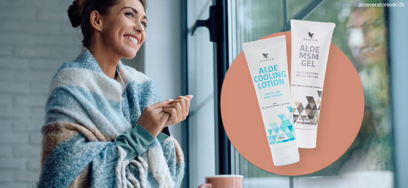 Aloe Cooling Lotion og Aloe MSM Gel i sampak til afslapning og restituering