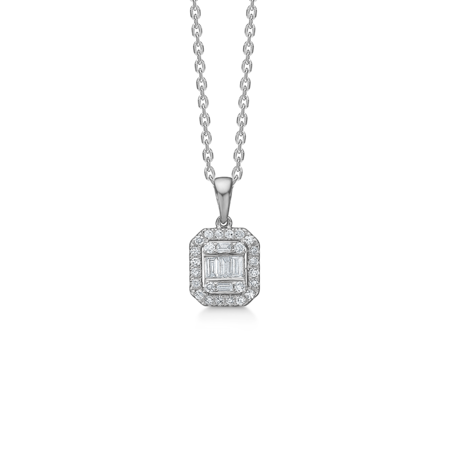 ELIZABETH vedhæng i 14 karat hvidguld | Mads Z