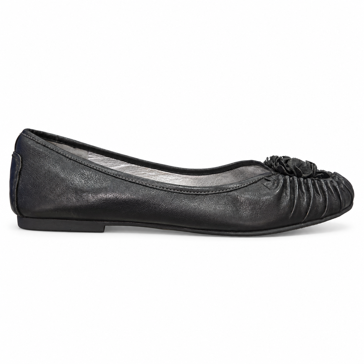 ECCO Ballerina Med Rynket Forblad Sort - 42