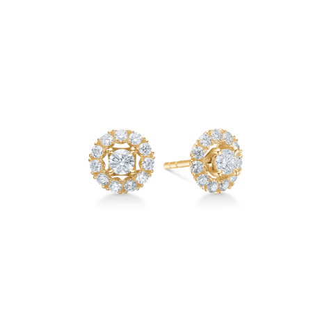 CROWN TIARA earrings in 14 karat white gold with 0.55 ct. diamonds W.SI.