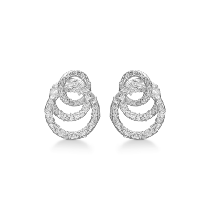 Solar Earrings - Minimalistiske øreringe med tekstur i 925 sterling sølv