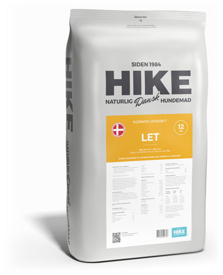 HIKE Kornfri Let Hundemad 12 kg