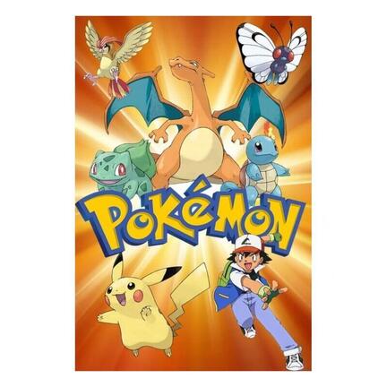 Pokémon A3-sukkerprint med Charizard og Pikachu til actionkage