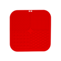 Eat Slow Live Longer Lick Mat Quad (20 x 20 cm) rød