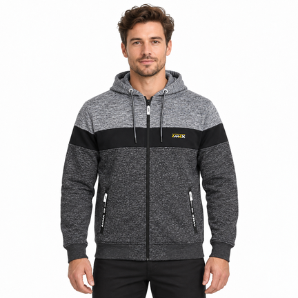 Grå Herre Fleece Sweatjakke