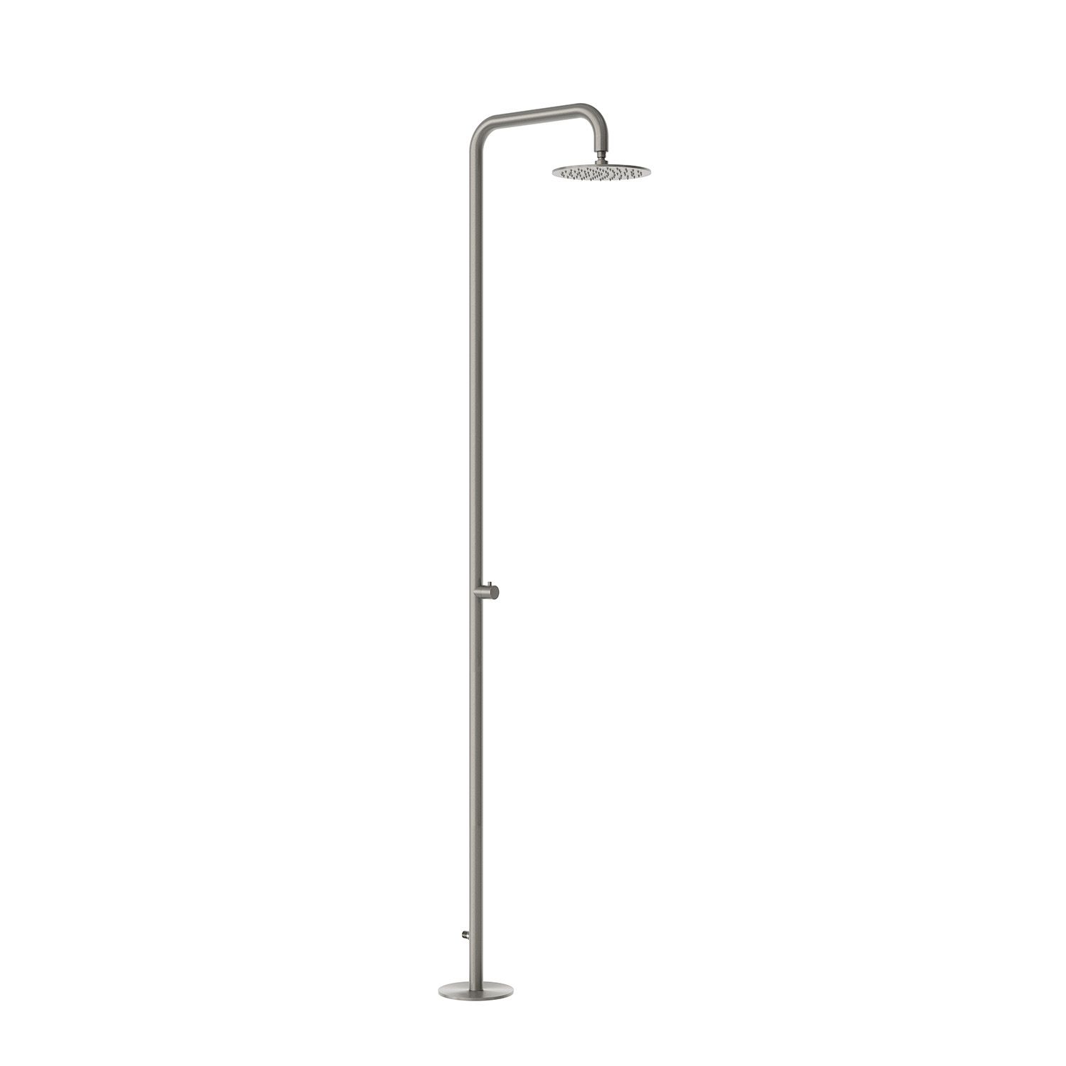 Sined NORA CANNA FUCILE - Exklusive Gartendusche aus Edelstahl 316L mit 25 cm Regendusche (Gunmetal)