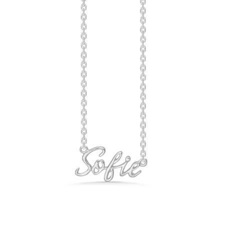 Name Tag Necklace Sofie - necklace with name - name necklace in sterling silver