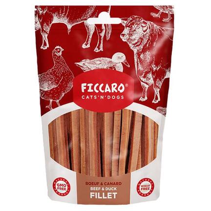 Ficcaro Beef & Duck Fillet - Hundegodbidder med oksekød & and - MyTrendyDog.dk
