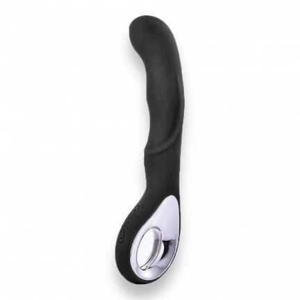Power Escorts Black Tickler G-Spot Vibrator i sort silikone med ergonomisk greb og buet form