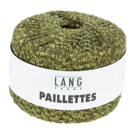 garnoegle af maerket paillettes fra lang yarns i farven oliven