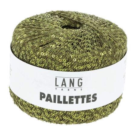 garnoegle af maerket paillettes fra lang yarns i farven oliven
