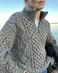 dagmar zipper sweater set på model