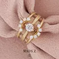 CROWN TIARA diamond ring in 14 karat gold | Danish design by Mads Z