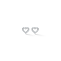 Tender Heart earrings in sterling silver with cubic zirconia