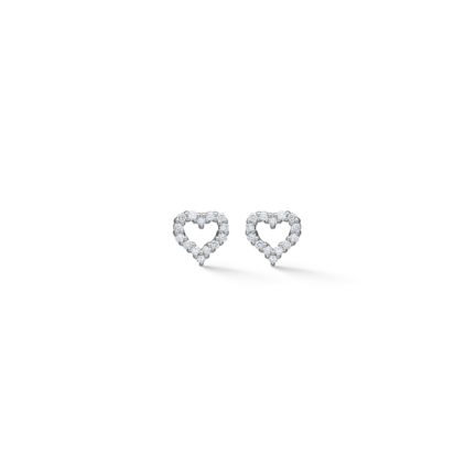 Tender Heart earrings in sterling silver with cubic zirconia