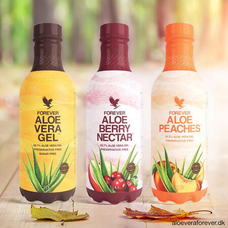 3 stk. Forever Aloe Vera Gel Aloe vera drik med forskellige smage
