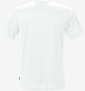 Bagfra visning af Coolmax® Funktionel T-shirt 918 i Hvid. Svedtransporterende og hurtigtørrende materiale med slidser i siden for ekstra komfort. OEKO-TEX® certificeret design.