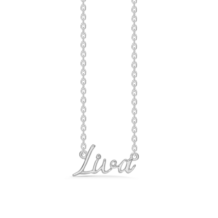 Name Tag Necklace Liva - necklace with name - name necklace in sterling silver
