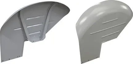 Bagskærmsæt højre & venstre side dråbeformet - MF35 - MF135 - FE35