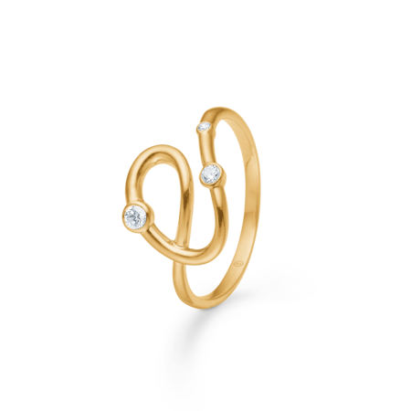 Caia ring i 8 karat guld med zirkonia.