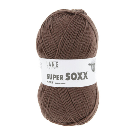 Garnnøgle fra Lang Yarns strømpegarn super soxx i farven light brown