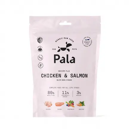 Pala Dry Raw Food Kylling & Laks 400g lufttørret barf med kylling og laks