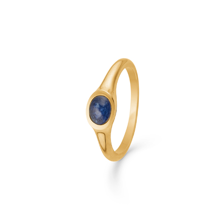CABOCHON ring in 14 karat gold with sapphire | Danish design by Mads Z